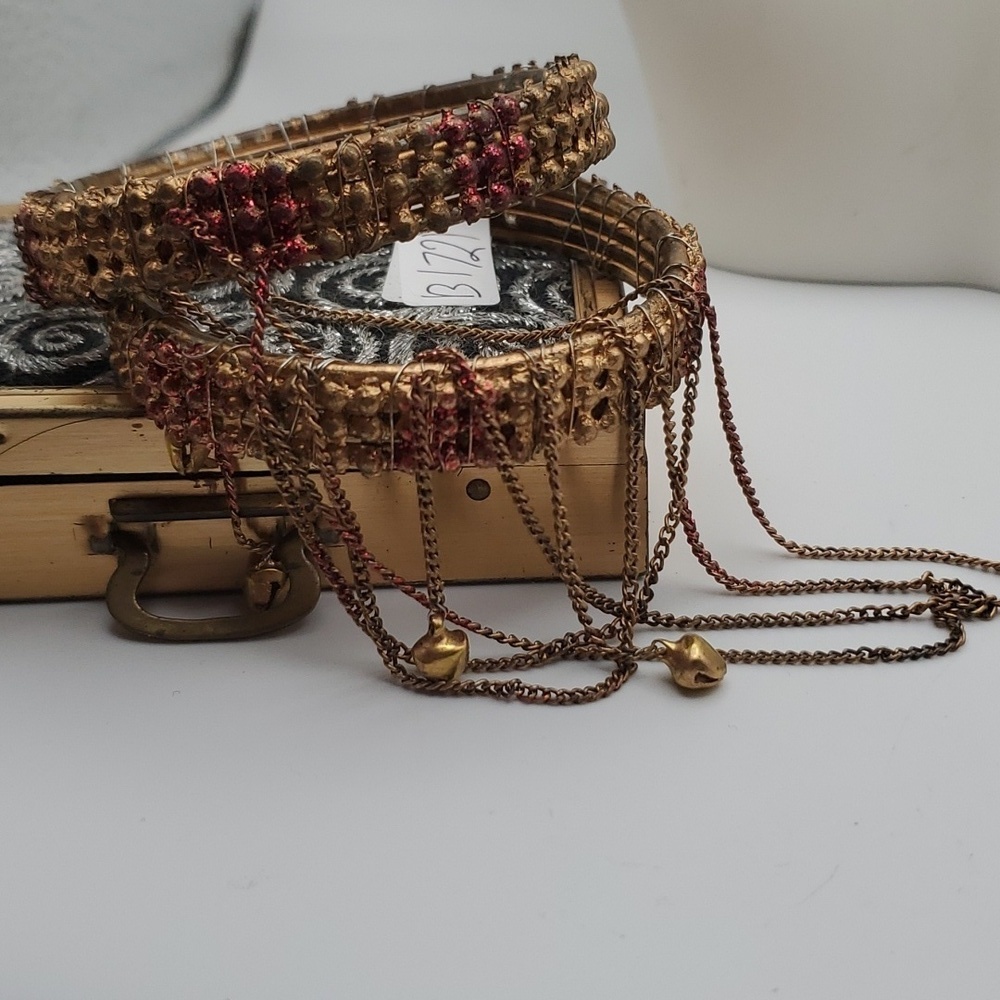 Gypsy‎ bride bollywood Indian jewelery wedding bell bracelets B1721